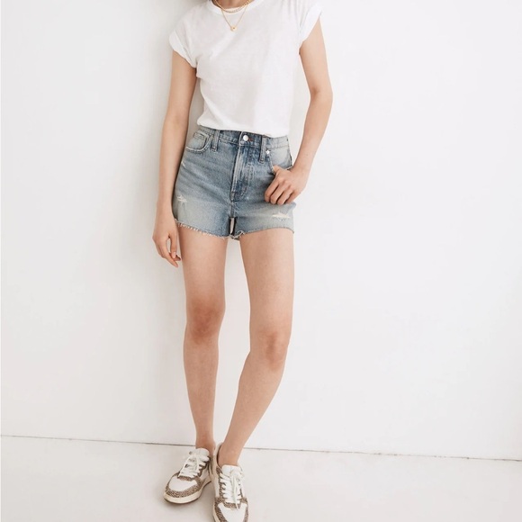 MADEWELL The Perfect Jean Short in Snyder Wash TENCEL Denim Edition Sz 25 - Picture 1 of 13